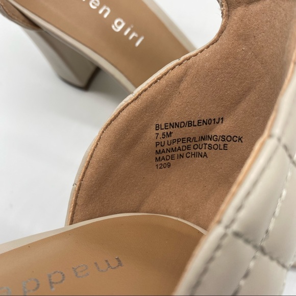 MADDEN GIRL
Blend-Q Quilted Two-Piece Block-Heel Sandals in faux leather 7.5 - Picture 4 of 8